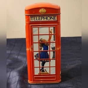 Vintage Churchills Heritage Of‎ England Telephone Kiosk Tin Coin Bank